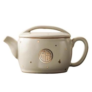 Imagem de Bule de chá, bule de chá doméstico, grande capacidade, vaso único, chinês, escritório, kung fu, cafeteira de chá de cerâmica