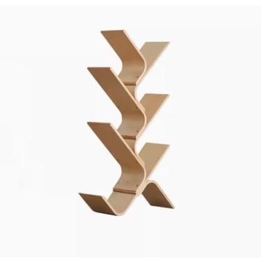 Imagem de PEYNIR Estante de livros confiável, criativa, em forma de árvore, estante curvada exclusiva para o chão, estante aberta para armazenamento de livros, estante Boho