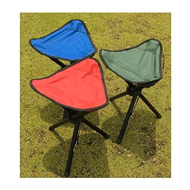 Imagem de ZYHSIJOBAS Banqueta dobrável com tripé para acampamento ao ar livre, caminhadas, pesca, viagens