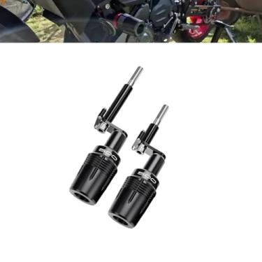 Imagem de CNC com POM Motocicleta Frame Sliders Crash Pad Proteção contra quedas (verde) Competible With Ninja 500 500SE 2025 Z500 2024 Ninja 400 Ninja400 Z400 Z 400 2018-2024 2025 (preto)