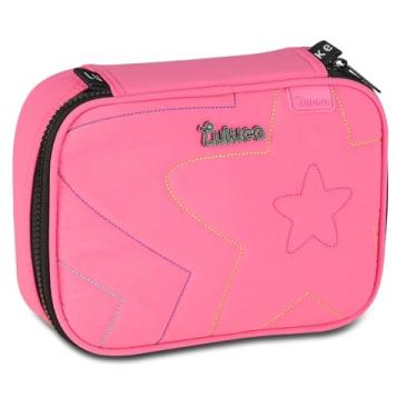 Imagem de Estojo Box Luluca 36 Pens Com Elástico Organizador Escolar Rosa