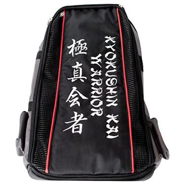 Imagem de Mochila esportiva grande, Kyokushin Warrior, bolsa de ginástica esportiva com compartimento para sapatos, resistente e resistente à água