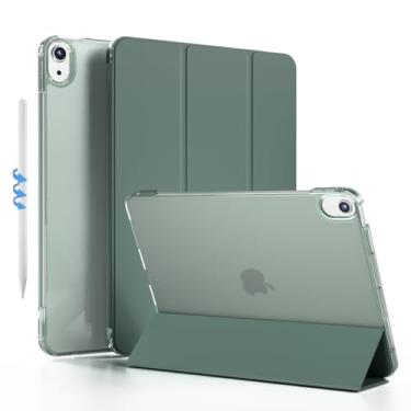 Imagem de GKABXY Capa para iPad Air 11 polegadas M2/M3 (2024/2025), iPad Air 5ª/4ª geração (2022/2020) 10,9 polegadas, capa protetora de suporte fino com capa traseira translúcida de policarbonato rígido