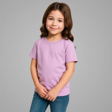 Imagem de Camisetas Manga Curta Infantil Bebê Menino Básica Lisa 100 Algodão - L