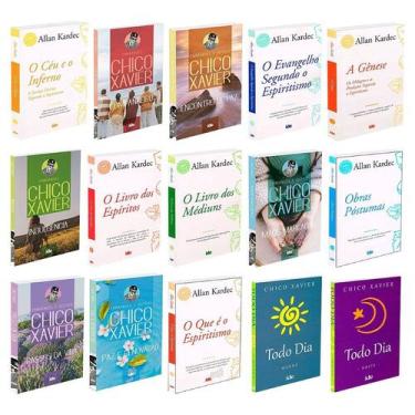 Imagem de Kit Livraria Kardec e Chico Xavier - 41 Livros Físicos e Novos - IDE
