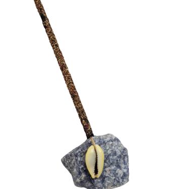 Imagem de Incensário Pedra Quartzo Azul Búzios Iemanjá + Incenso