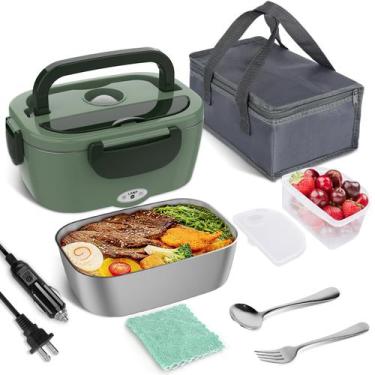Imagem de Aquecedor elétrico de alimentos para lancheira Vabaso 1.5L 110V/12V/24