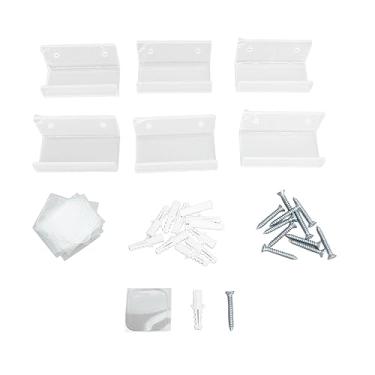 Imagem de Prateleira de disco de acrílico transparente para montagem na parede, 6 peças, prateleiras de parede flutuantes multifuncionais para exibição de álbuns de CD na sala de estar e quarto