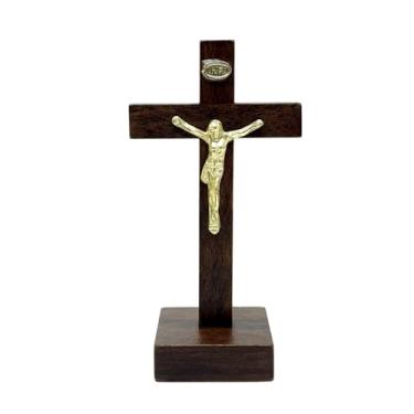 Imagem de Crucifixo de Mesa em Madeira 7,5 cm