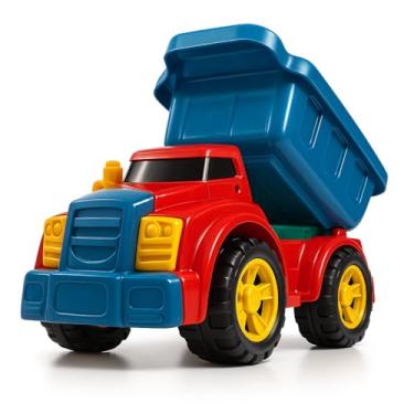 Imagem de Caminhão Caçamba Articulado Brinquedo Carrinho Rodas Gigante