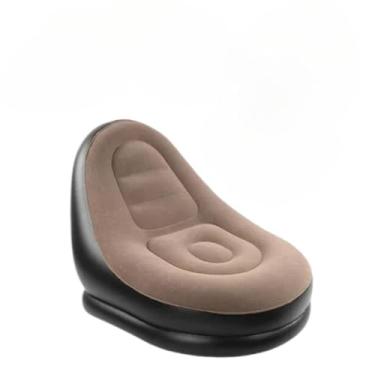 Imagem de Poltrona Inflável Anatômica com Puff - Conforto Portátil para Praia, Camping e Lar, 100kg de Capacidade (AZUL)