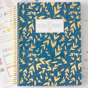 Imagem de Home Planner 2026 | Calendário semanal de 12 meses (início de domingo) | Revisão mensal e listas de verificação sazonais | Planilhas de orçamento e economia | Plano diário de leitura da Bíblia |