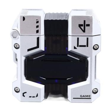 Imagem de Fones de Ouvido Sem Fio Com Estojo de Carregamento, Cancelamento de Ruído de Fones de Ouvido, Display Digital de Energia, Prata, ConexãoSem Fio, Bateria de Longa Duração