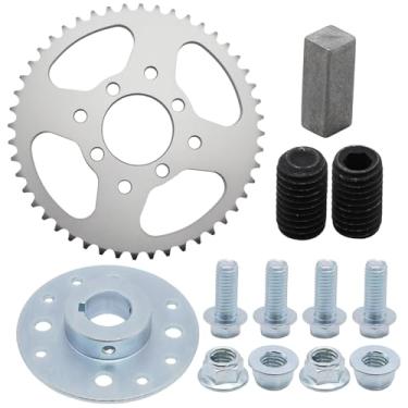 Imagem de CADUFUELLY Roda dentada 48T e cubo de roda dentada de kart com chaveta de 2,5 cm, substituição para motor Go Kart Cart Predator 212cc 196cc 6,5hp, substitui corrente 40 41 420