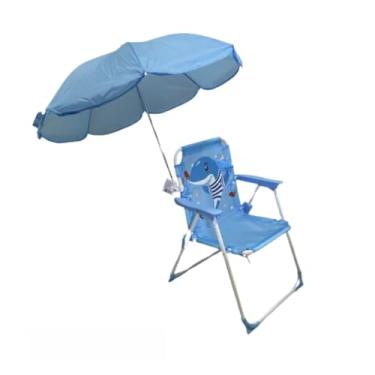 Imagem de Cadeira De Praia Dobrável Sem Ou Com Guarda Sol Ajustável(Tubarão)