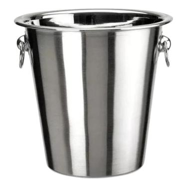 Imagem de 2X Balde De Gelo Champagne Champanheira Inox Premium Cor Pra