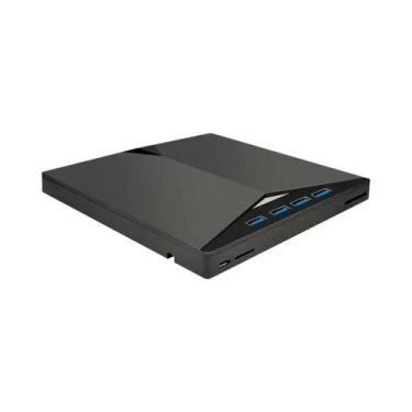 Imagem de Gravador Leitor De DVD RW CD Óptico Externo USB 3.0 Tipo C 7-em-1 Para