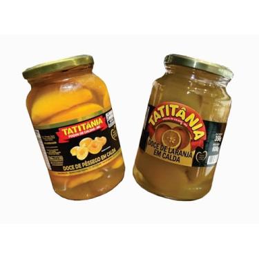 Imagem de Doces em Copota - Laranja em Calda 600g e Pêssego em Calda 550g - Tatitânia