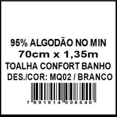 Imagem de TOALHA DE BANHO CONFORT BRANCO SISA