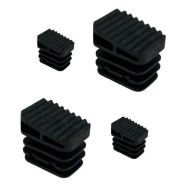 Imagem de Kit 4 Sapata Pé Ponteira Para Escada 30x23mm Interna Preto - EMPÓRIO A