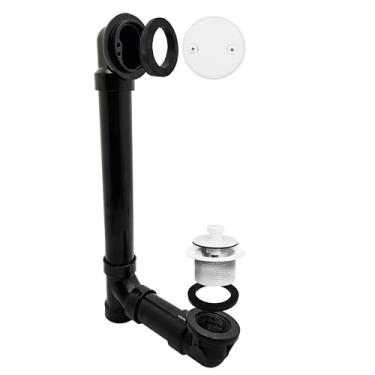 Imagem de Westbrass Pull & Drain Sch. 40 ABS Resíduos de banho com dois furos, revestimento em pó branco, D4971-50