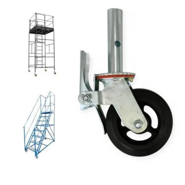 Imagem de Roda Para Andaime Rodízio De Borracha E Ferro 330mm 200kg - Ajax