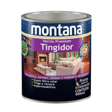 Imagem de Verniz Premium Tingidor Imbuia Brilhante 900ml Montana Madeira - Monta