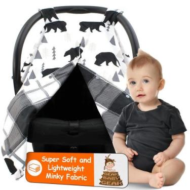 Imagem de Capa de assento de carro Dear Baby Gear 40x30" Black Bears