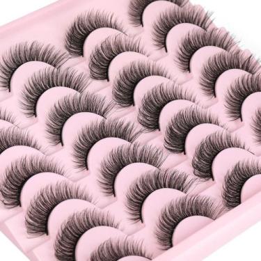 Imagem de Cílios postiços Kiromiro Wispy Mink Fluffy 14 mm 3D Cat Eye