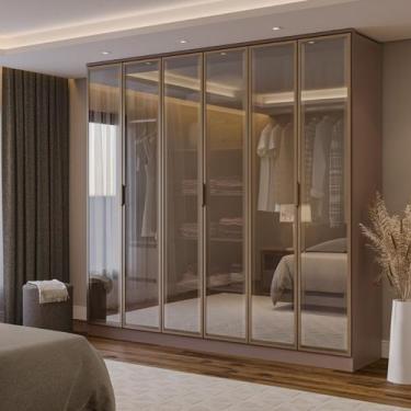 Imagem de Guarda-roupa 6 Portas Reflecta 100% Mdf Orion CabeCasa MadeiraOriginal