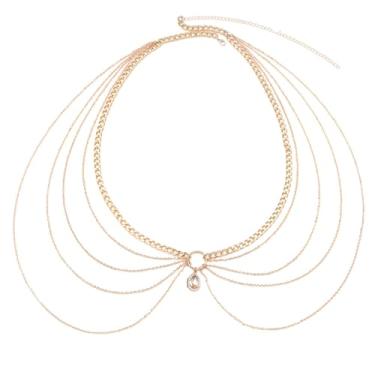 Imagem de Corrente de cintura dourada para mulheres, cinto de metal multicamadas vintage, corrente de barriga, corpo de concha, moda, ajustável, para verão, praia, joias, vestidos, joias corporais, Large