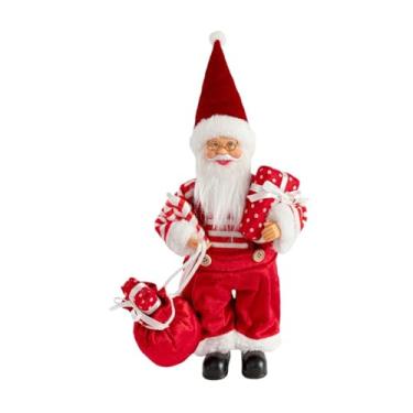 Imagem de Fancyes Estatueta de Papai Noel em Pé, Enfeite de Mesa para Decoração de Estante, Armário Ou Casa, Cana vermelha