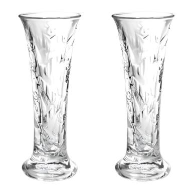 Imagem de Kit Vaso Flower de Vidro Decorativo 15cm x 6cm Pequeno Resistente Elegante Flores Casa Festa(2)