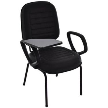 Imagem de Cadeira Universitária Diretor Blenda Base Fixa Palito Preto