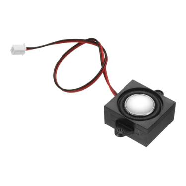 Imagem de PATIKIL Mini alto-falante de 3 watts e 4 Ohm, 1 peça de máquina de publicidade portátil de alcance completo micro conector para pequenos projetos eletrônicos, preto e prata
