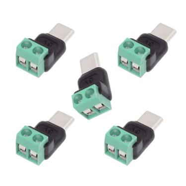 Imagem de chenyang Pacote com 5 conectores USB C 2 pinos sem solda 5V3A conector de carregamento para carregador portátil / telefone/brinquedo