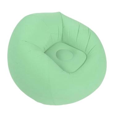 Imagem de Pssopp Espreguiçadeira Inflável, Material de Flocagem Macio Em PVC que Economiza Espaço, Design Ergonômico, Cadeira Inflável Multifuncional para Quarto e Sala de Estar (Verde)