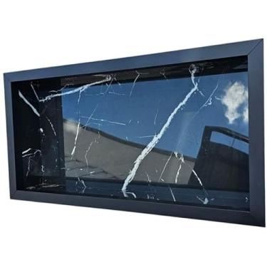 Imagem de Porcelanato 60x30cm Para Banheiro Embutir Na Parede Porta Shampoo(PRETO MARMORIZADO)