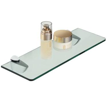 Imagem de Alise Prateleiras de vidro para banheiro de 38 cm, prateleiras de vidro temperado, prateleiras de vidro para banheiro, prateleira de banheiro