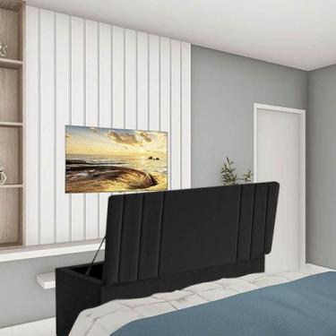 Imagem de Calçadeira Baú Recamier Estofada Cama De Casal 140cm Grécia material s