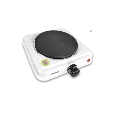 Imagem de Fogareiro Elétrico de Indução, 1000W, Branco, Metal e Plástico, 21x21x6cm, Placa de Aquecimento Única, Portátil, Termostato Ajustável 80-500°C, 127V