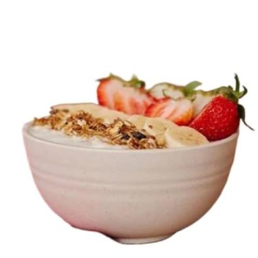 Imagem de Saladeira doméstica, Kit 10 Tigelas Bowl Bambu Ecológico Cumbuca Sobremesa Bowls Tigela Alimentos (1 Pc)