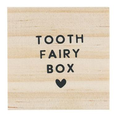 Imagem de Stephan Baby Caixas de lembrança – Caixa de memória de madeira do primeiro dente do bebê, 5 x 3 cm, fada dos dentes