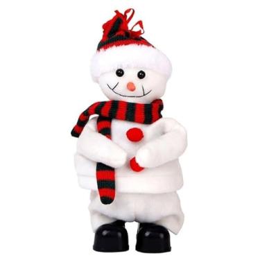 Imagem de Bonequinho de Neve Musical Decorativo Enfeite de Natal 24cm Sortido