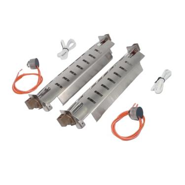 Imagem de WR51X10055 Kit de substituição para aquecedor de descongelamento de geladeira GE WR51X10055 com sensor de temperatura WR55X10025 e termostato de descongelamento WR50X10068, compatível com modelos