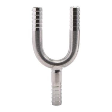 Imagem de Fenteer Adaptador de emenda de junta de substituição em forma de Y de aço inoxidável com 3 vias para mangueira, 7mm