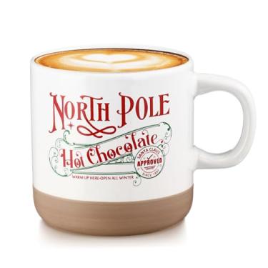 Imagem de Yaomiao 1 pç Caneca de Natal Pólo Norte Chocolate Quente Canecas de Café de Cacau Quente Copos de Cerâmica de Natal Papai Noel com Alça Caneca de Presente para Mulheres Homens Empregado Colega de