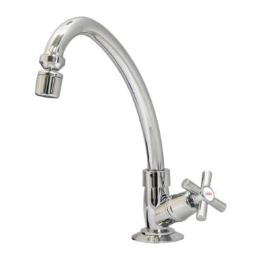 Imagem de TORNEIRA ACQUAFAM BICA ALTA E MÓVEL BANCADA PARA COZINHA CROMADA – FAME