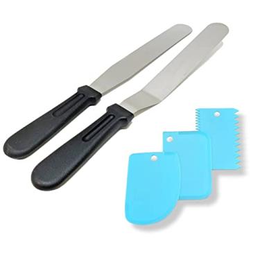 Imagem de Kit de Espátula De Alisar Bolo Decorar Confeitar Wave Cake Confeitaria 5pcs