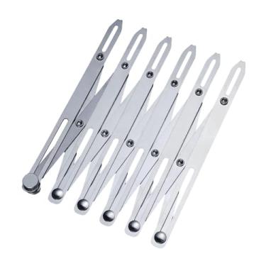 Imagem de shamjina Régua de costura expansível, guia para artesanato, divisor de espaço igual para casas de botão, acessórios para cortinas DIY, Cabeça Curta de 6